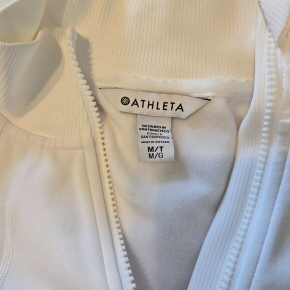 NWT Athleta Evolve Fleece Vest in White - Medium - Picture 4 of 6